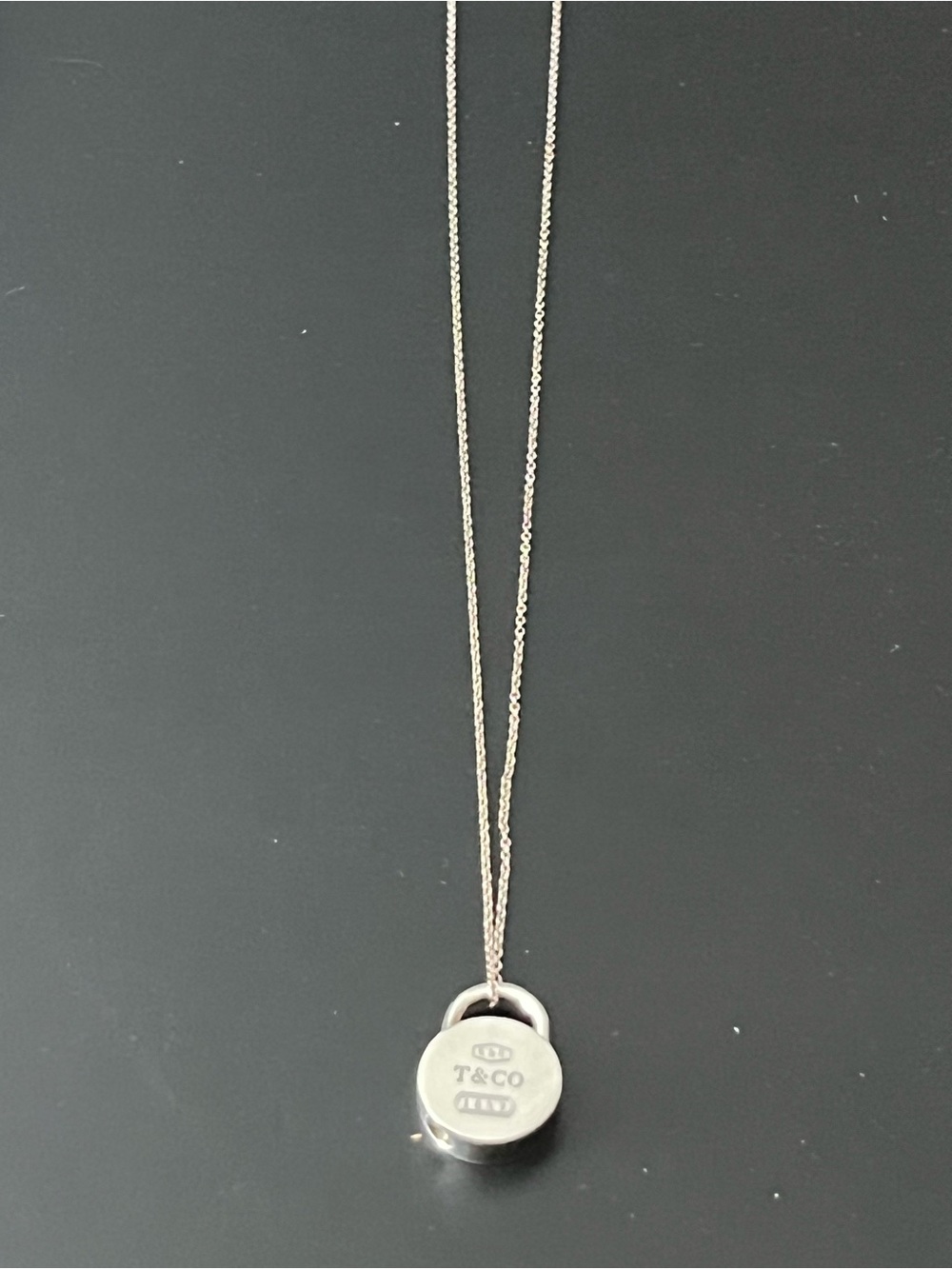 Tiffany & Co 1837 Round Lock Padlock Necklace 15.6”